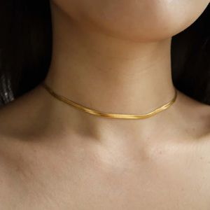 Waterproof snake chain choker necklace